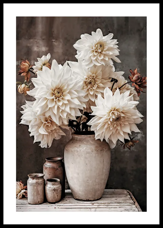 Dahlia Flower Pot Poster Garantierte Lieferung