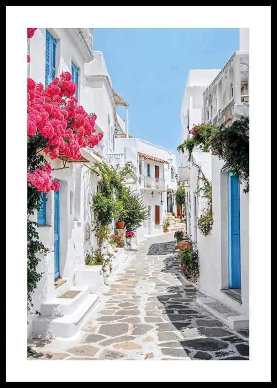 Günstig Santorini Alley Poster