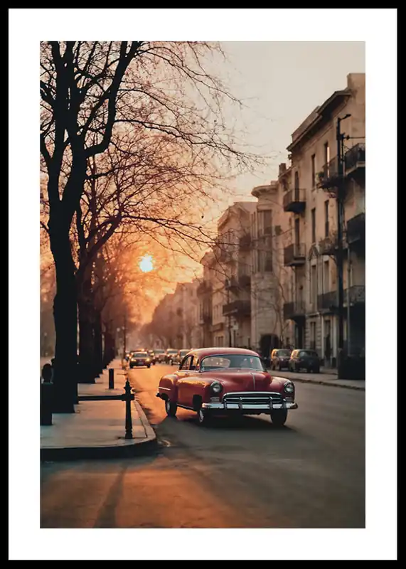 Highlight Urban Vintage Car Poster