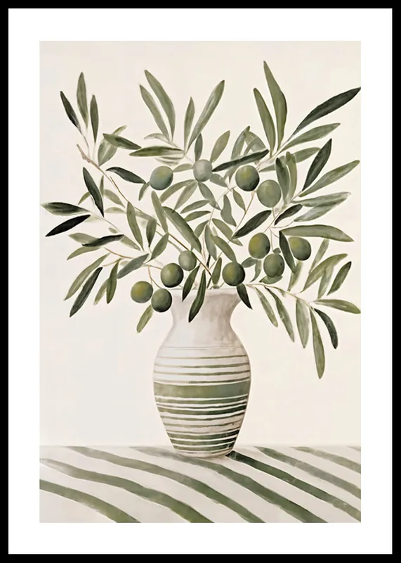 Geprüft Olives In Vase Poster