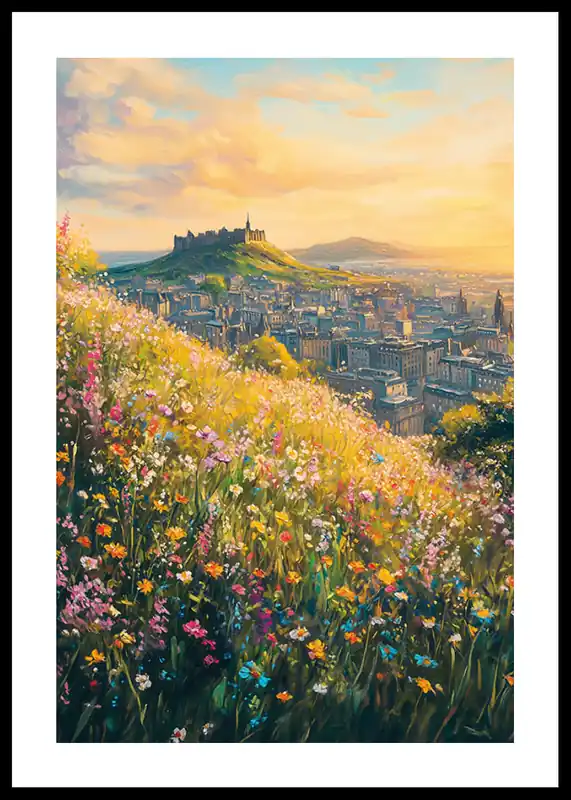 Sunset Harmony Over Edinburgh Poster Sofort Bestellen