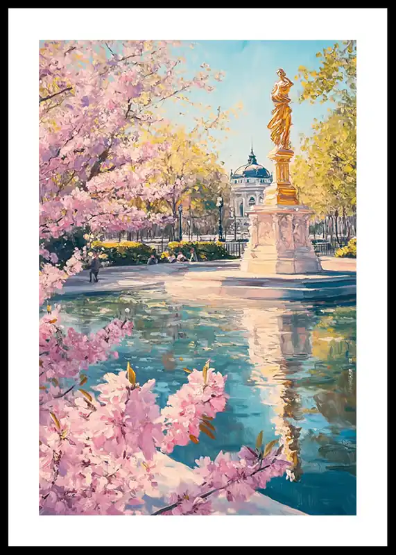 Blossoms By The Fountain Of Elegance Poster Heißes Angebot