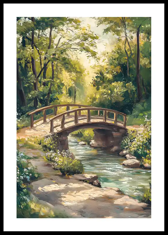 Preiswert Golden Light And A Rustic Crossing Poster