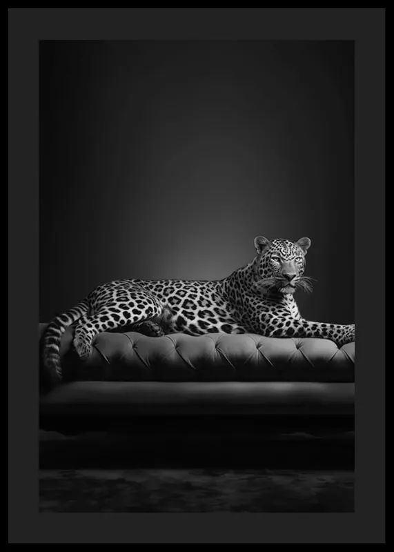 Nur Für Kurze Zeit The Pet Leopard B&W Poster