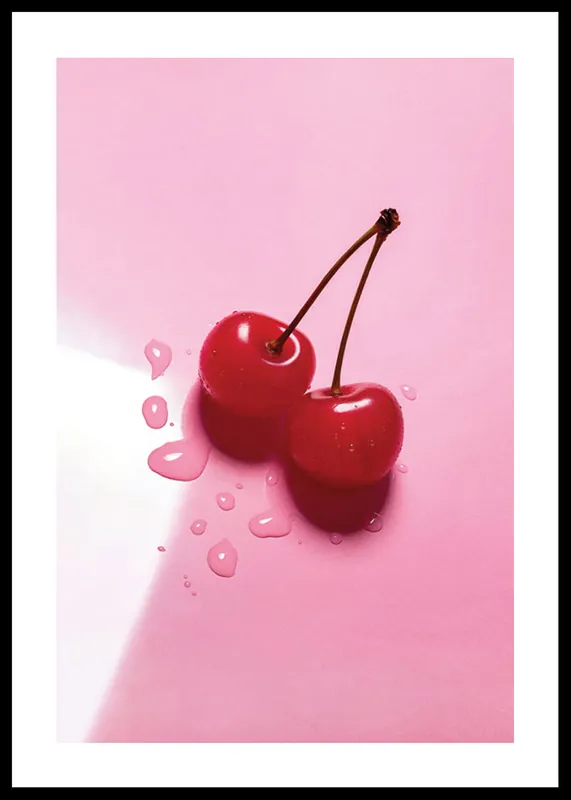 Cocktail Berries In Pink Poster Schnäppchen
