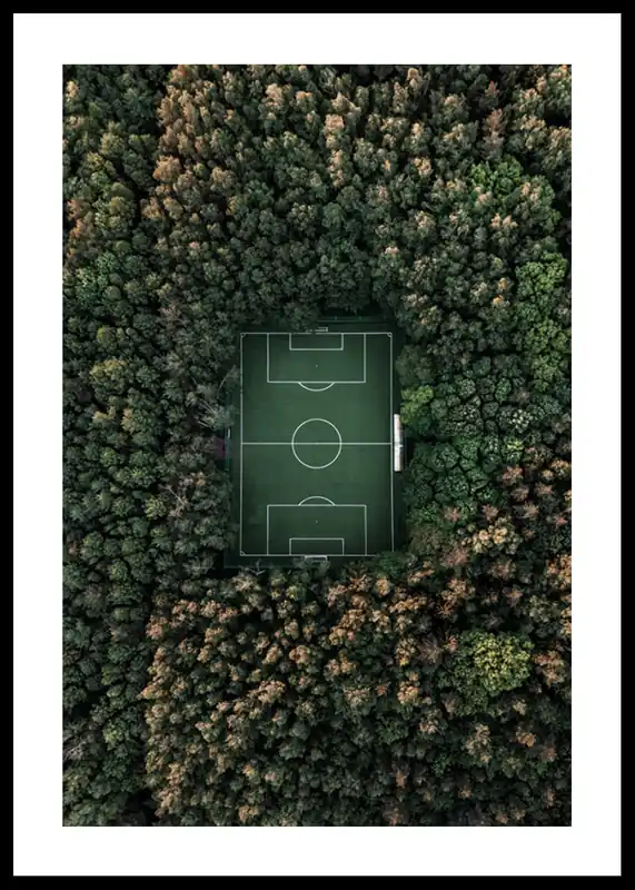Soccer Field Drone View Poster Letzte Chance