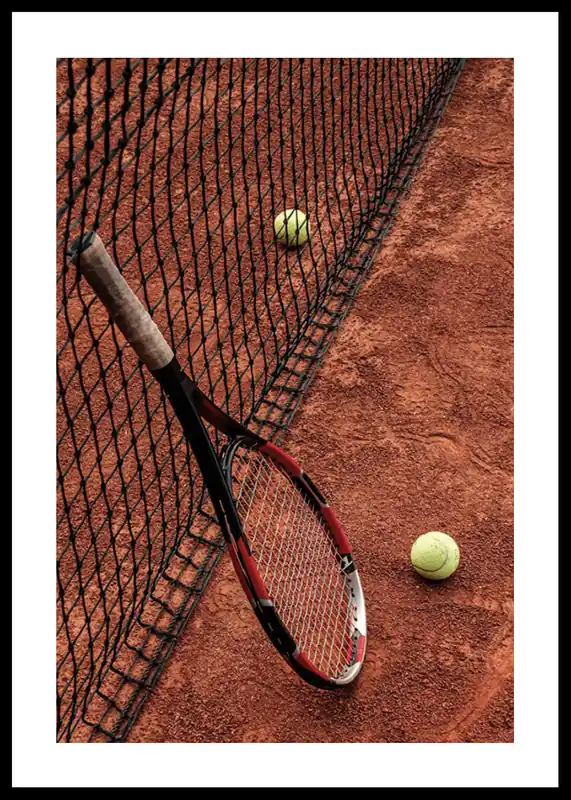 Tennis Racket & Court Poster Top-Seller