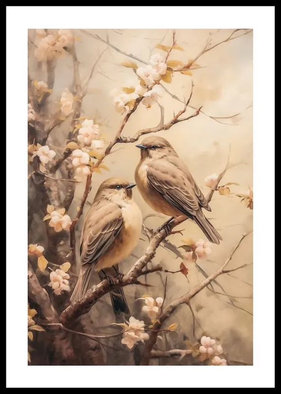Heißes Angebot Birds In Blossom Poster
