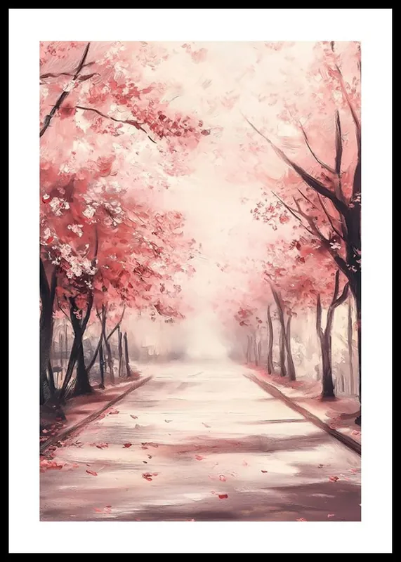 The Cherry Blossom Lane Poster Top-Angebot