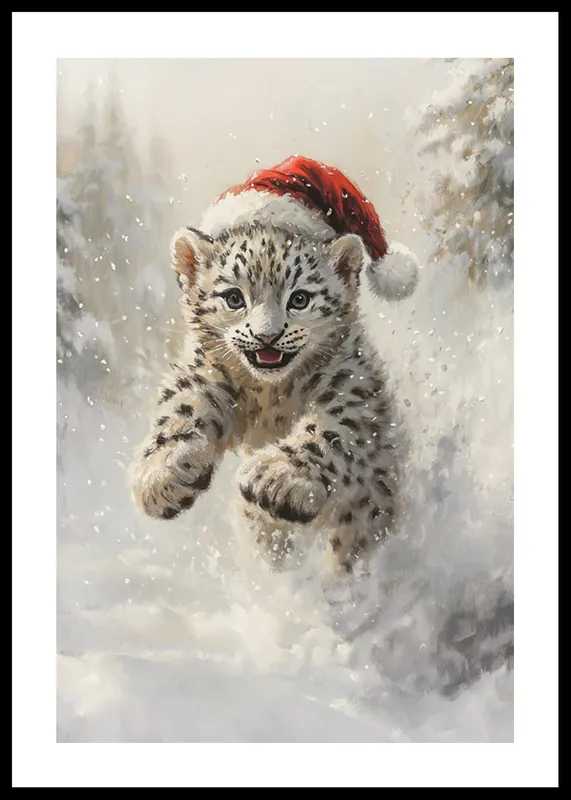 Santas Snow Leopard Poster Bestpreis