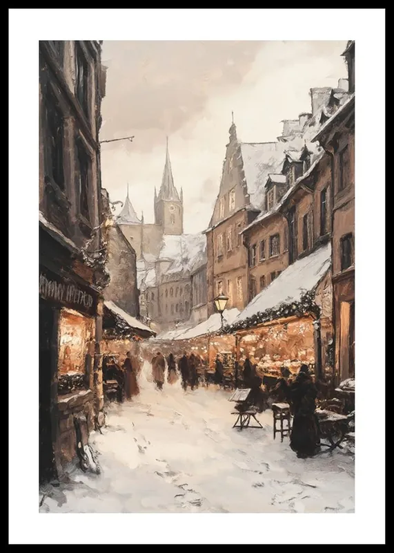 Neu Winter Market Illuminated Poster