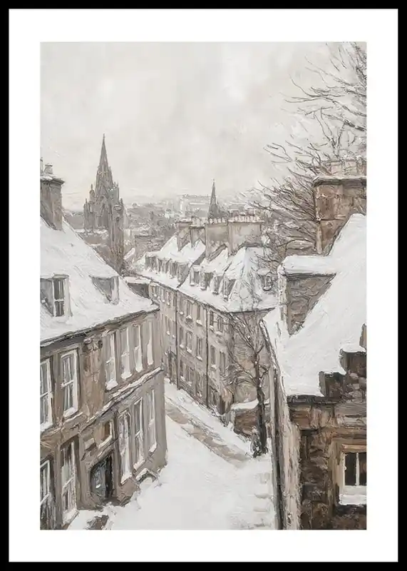 Abverkauf Winter Streets Of Old Town Poster