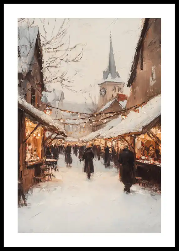 Enchanting Christmas Market Poster Highlight