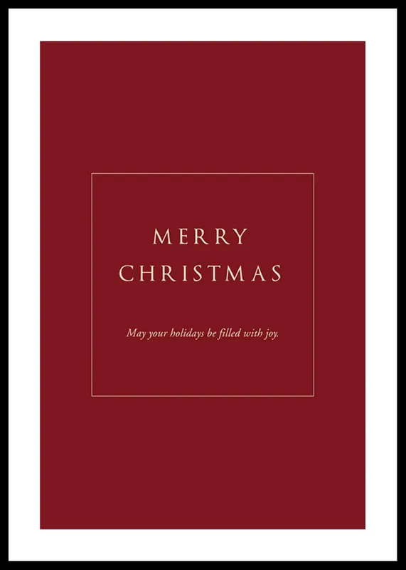 Merry Christmas Joy R&W Poster Must-Have