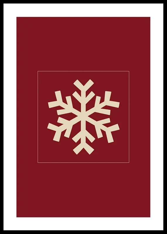 Snowflake R&W Poster Gratis Versand