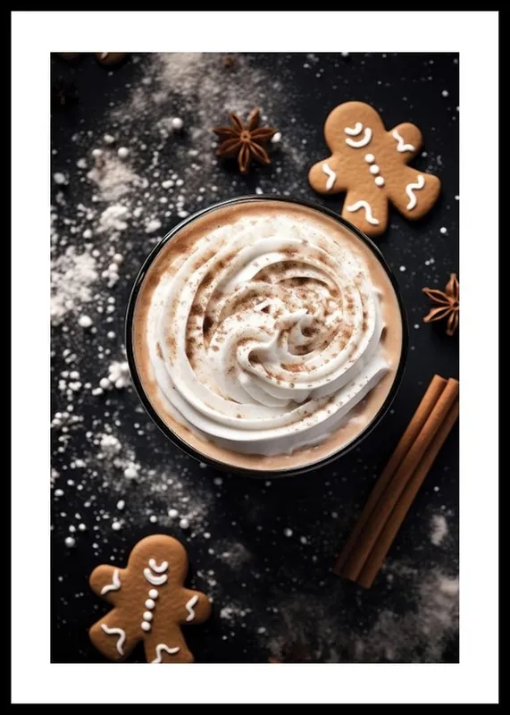 Hot Drink Christmas Baking Poster Kostenloser Rückversand