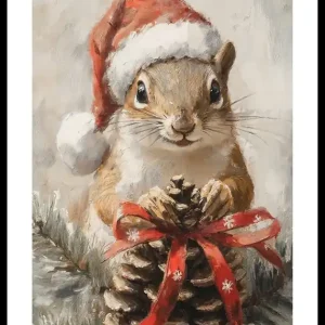 Squirrel With Pinecone Poster Gratis Versand