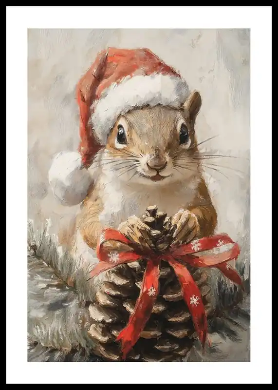 Squirrel With Pinecone Poster Gratis Versand