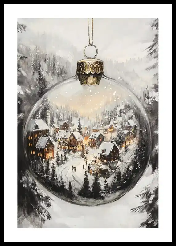 Winter Wonderland Globe Poster Geprüft
