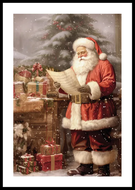 Santa Claus Wishlist Poster Mega-Angebot