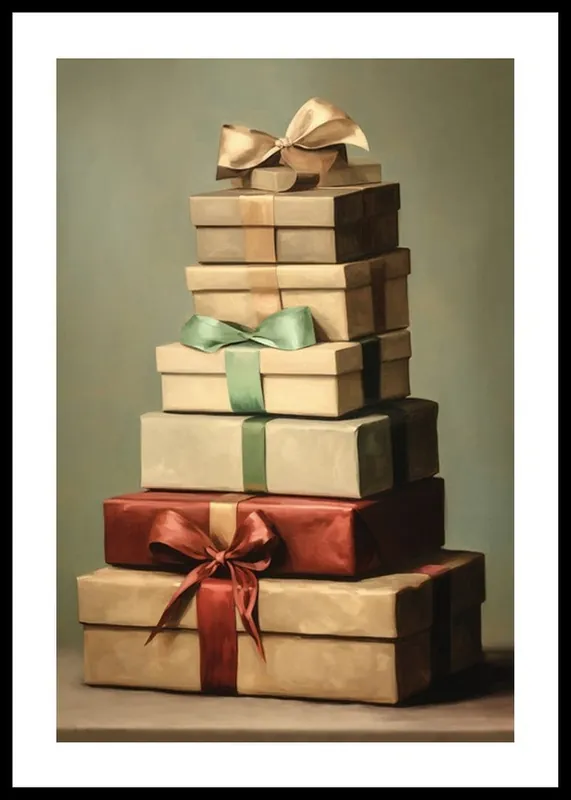 Super-Preis Pile Of Christmas Gifts No2 Poster