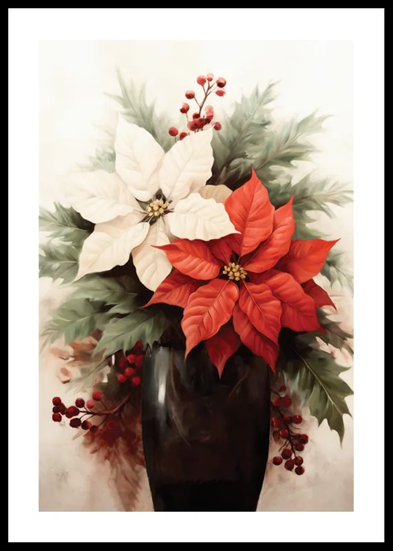 Billig Poinsettia Flowers Poster