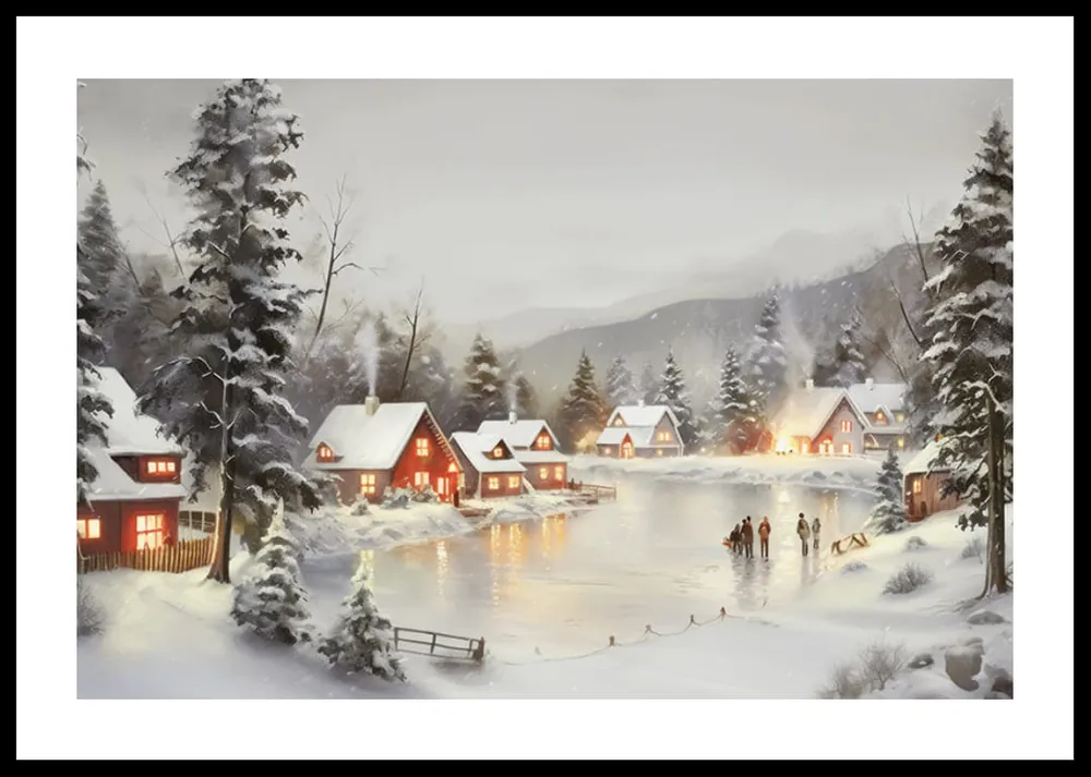 Sofort Bestellen Winter Village No2 Poster