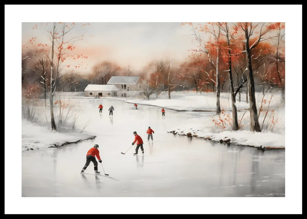Ice Skates In Winter Poster Schneller Versand