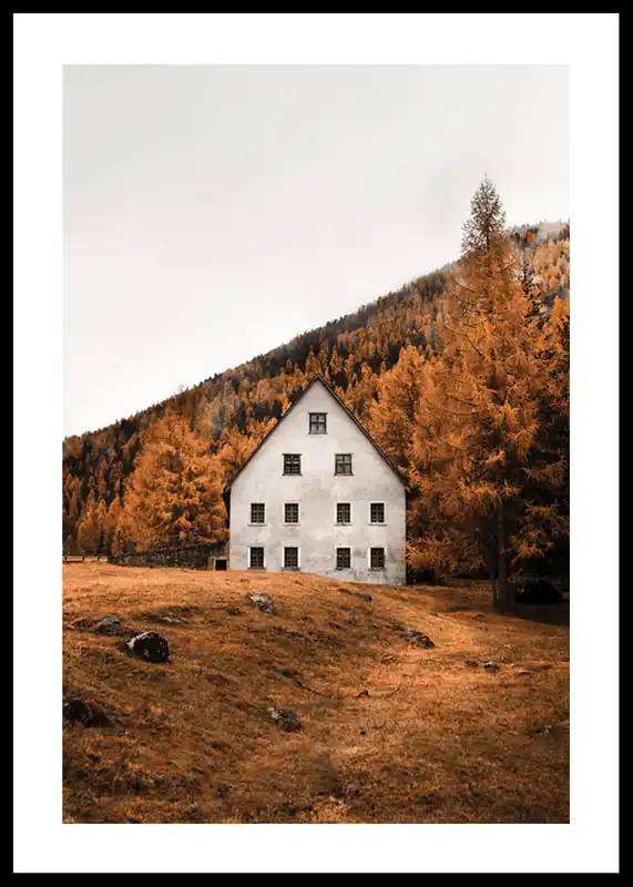 Preiswert House In Autumn Poster