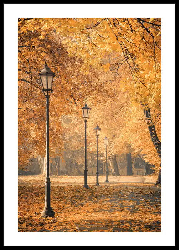 Autumn Walkway Poster Garantierte Lieferung
