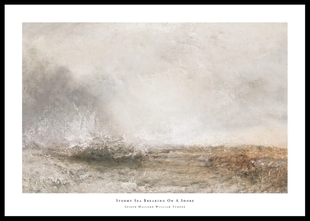 Neue Kollektion Stormy Sea Breaking On A Shore By Joseph Mallord William Turner Poster