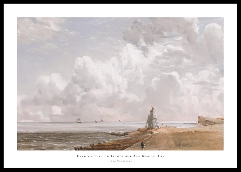 Neu Harwich The Low Lighthouse And Beacon Hill By John Constable Poster
