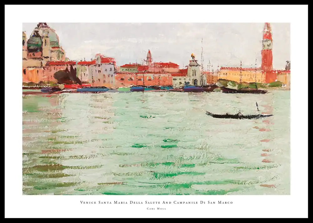 Geprüft Venice Santa Maria Della Salute And Campanile Di San Marco By Carl Moll Poster