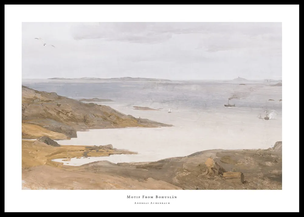 Top-Preis Motif From Bohuslän By Andreas Achenbach Poster