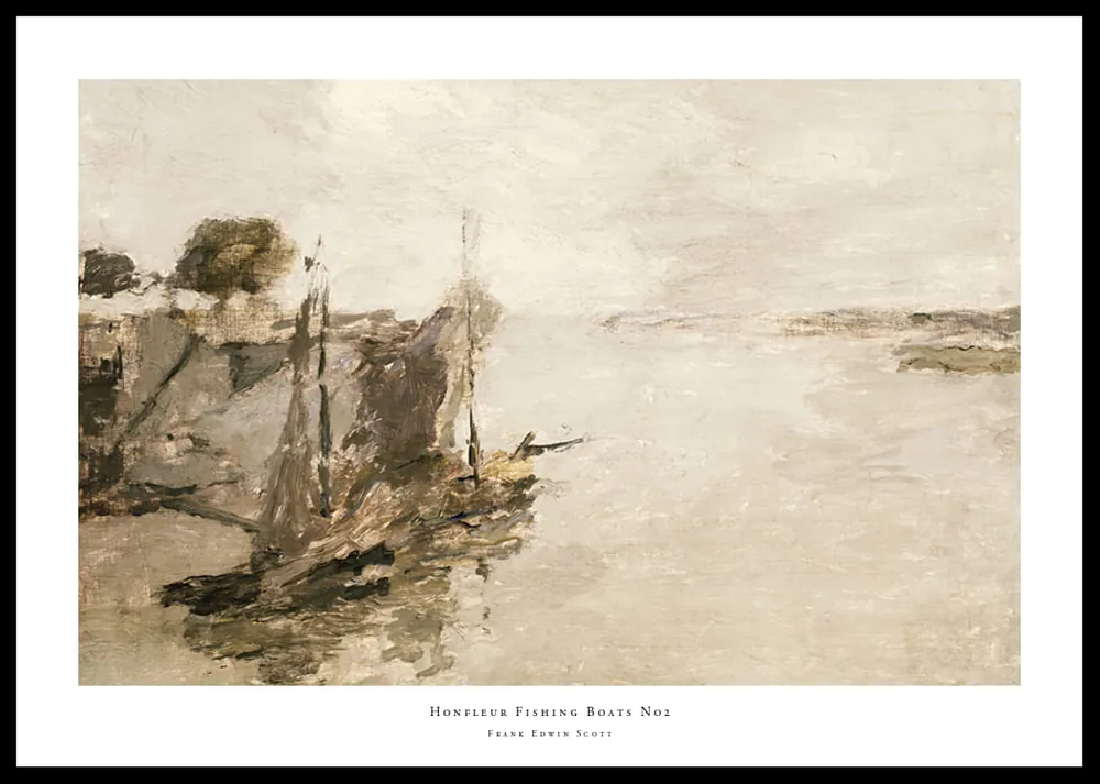 Schnäppchen Honfleur Fishing Boats No2 By Frank Edwin Scott Poster