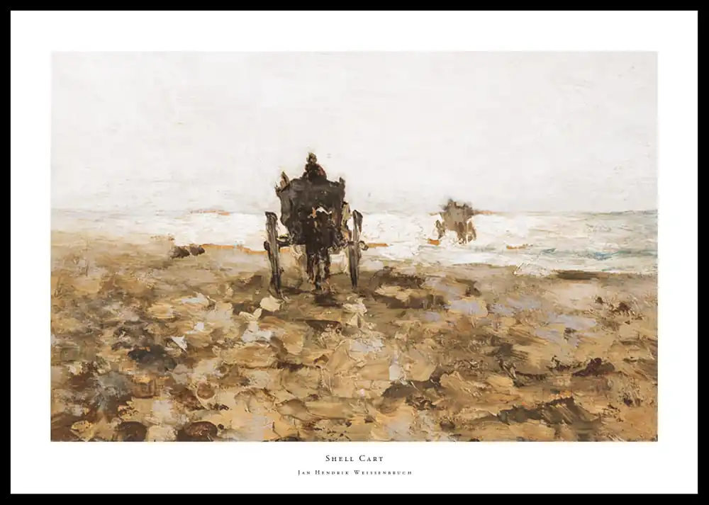 Billig Shell Cart By Jan Hendrik Weissenbruch Poster