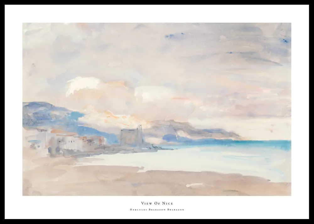 View Of Nice By Hercules Brabazon Brabazon Poster Geprüft