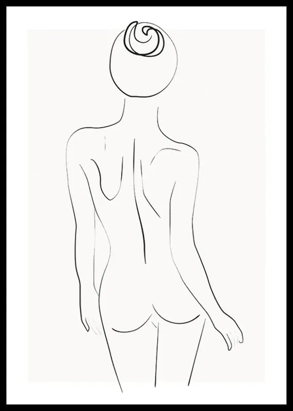 Female Body Line Art Poster Preis Gesenkt