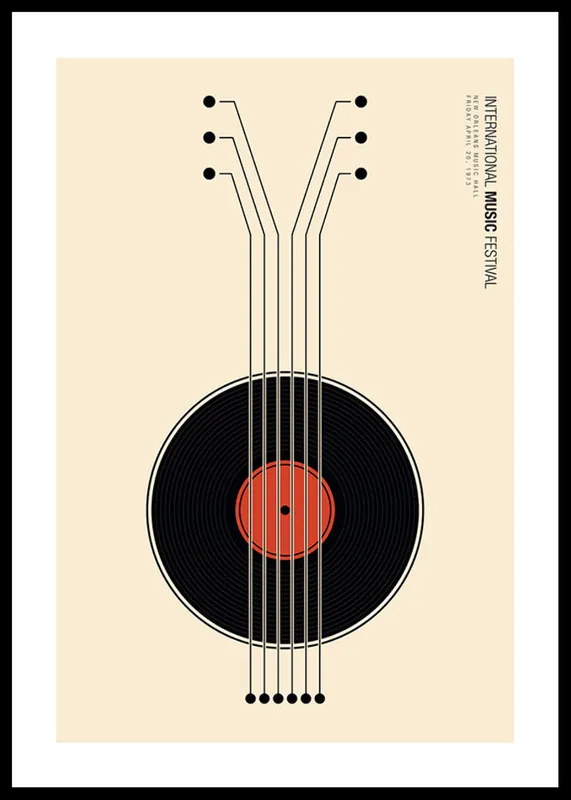 Sichere Zahlung Vinyl Guitarr Music Poster