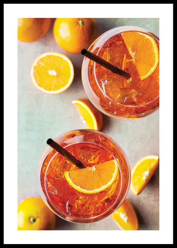 Aperol Spritz Cocktail And Oranges Poster Sichere Zahlung