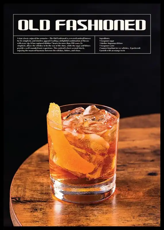 Kostenloser Rückversand This Is Old Fashioned Cocktail Poster