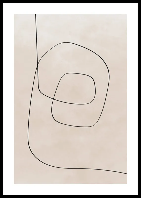 Sichere Zahlung Line Art Abstract Shapes No1 Poster
