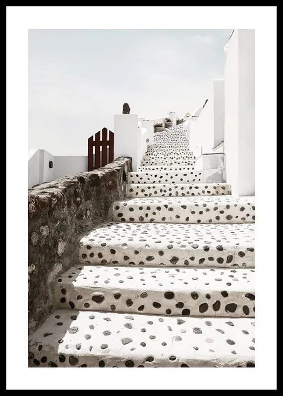 Oia Santorini Stairs Poster Expressversand