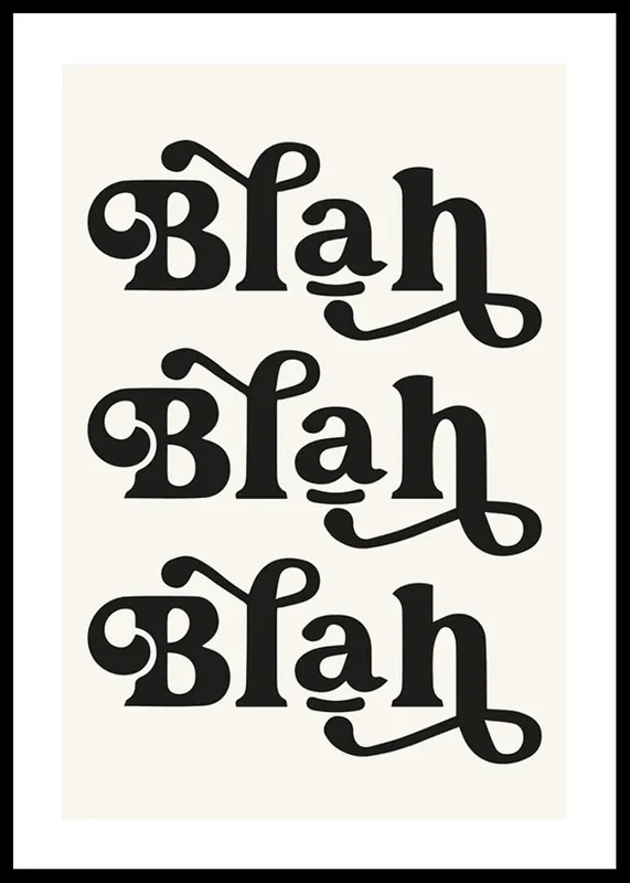 Jetzt Kaufen Blah Blah Blah Poster