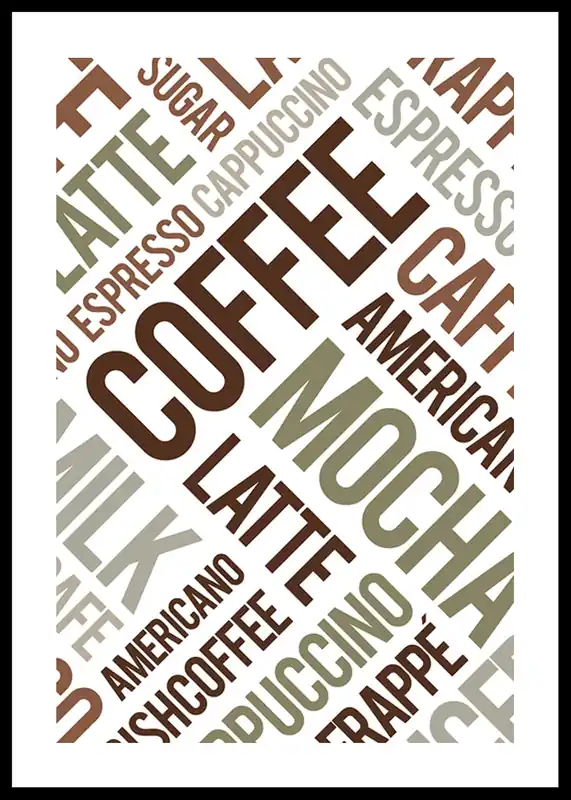 Top-Angebot Coffee Typography Poster
