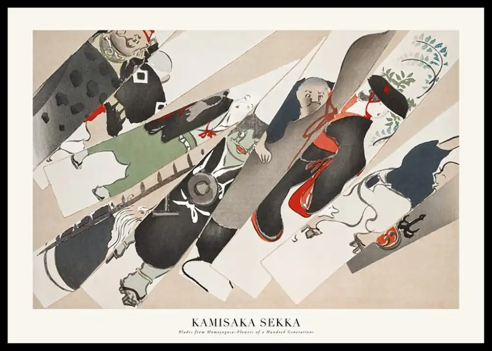 Blades From Momoyogusa–Flowers Of A Hundred Generations By Kamisaka Sekka Poster Must-Have