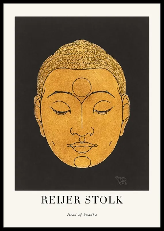 Head Of Buddha By Reijer Stolk Poster Neu