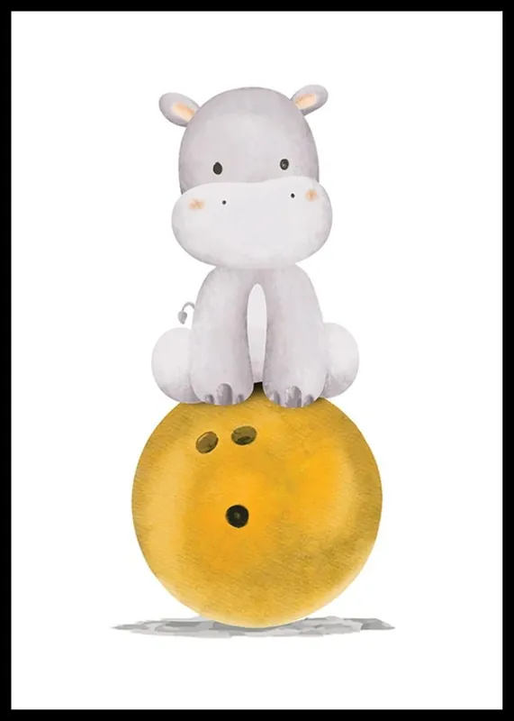 Sofort Bestellen Hippo With Bowling Ball Poster