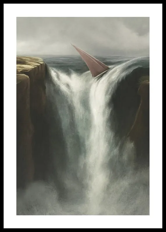 Falling Into A Waterfall Poster Sonderangebot