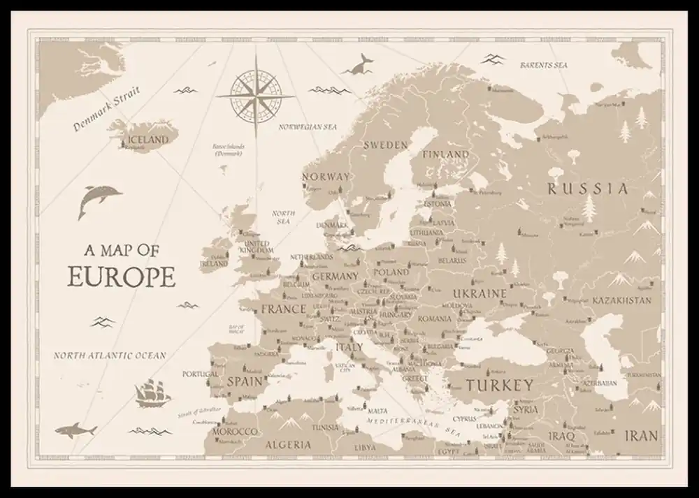 Knallerangebot A Map Of Europe Poster